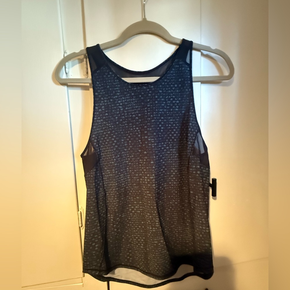 Lululemon Sculpt Tank Black and Teal SZ 4